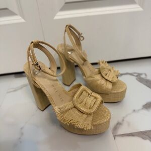 Gianni Bini Beige Platform Heels